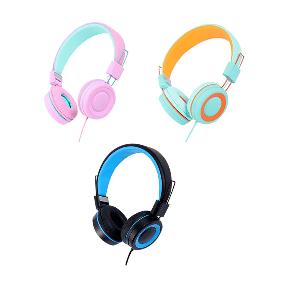 Foldable Wired Headphones – 3.5mm Jack with Mic & Stereo Sound