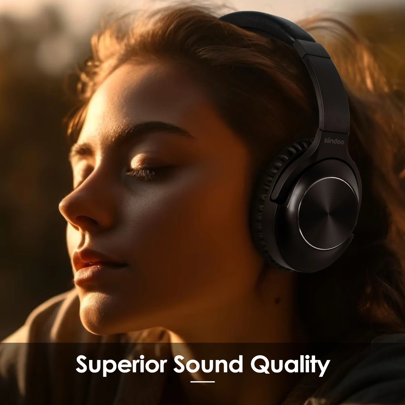 Siindoo ANC Headphones – Active Noise Cancelling & Deep Bass