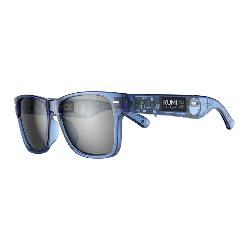 KUMI Smart Glasses – IPX4 Waterproof & AI Voice Assistant