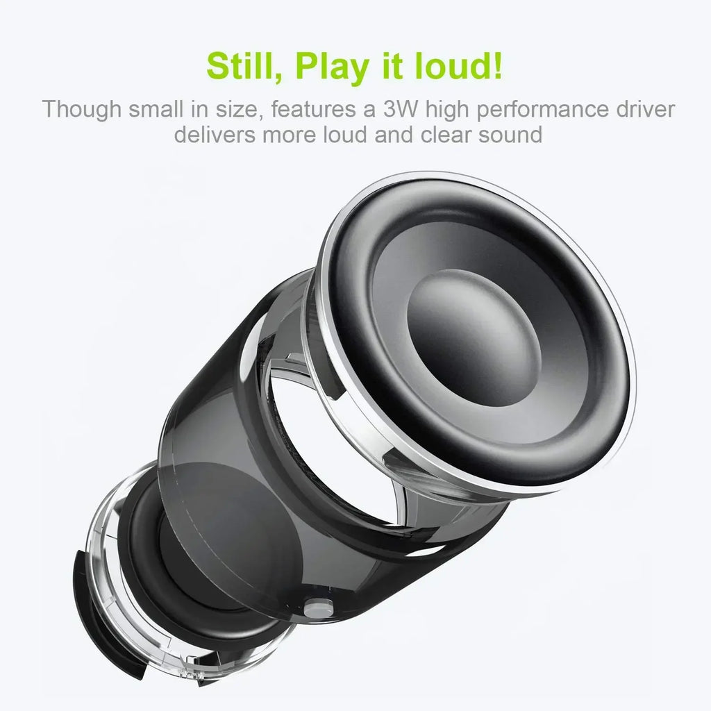 A106 Pro Mini Bluetooth Speaker – Bass Boost, IPX7 Waterproof, with Case