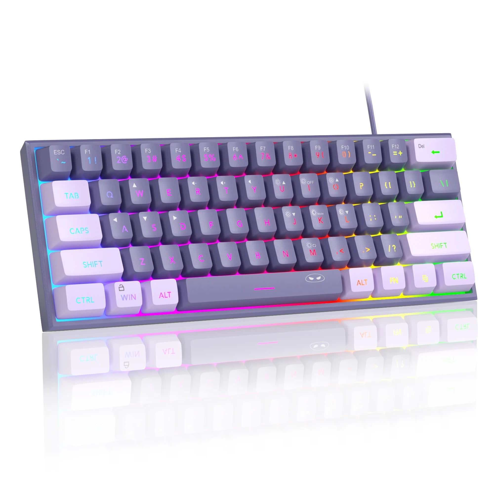 MageGee Mini 60% Gaming Keyboard – RGB Backlit, Ergonomic, Waterproof