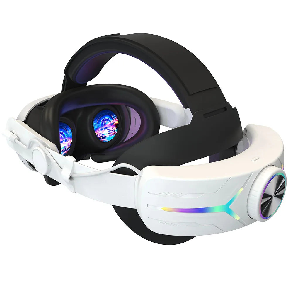 Adjustable RGB VR Head Strap with Rechargeable Battery – Comfort & Performance for VR Headsets