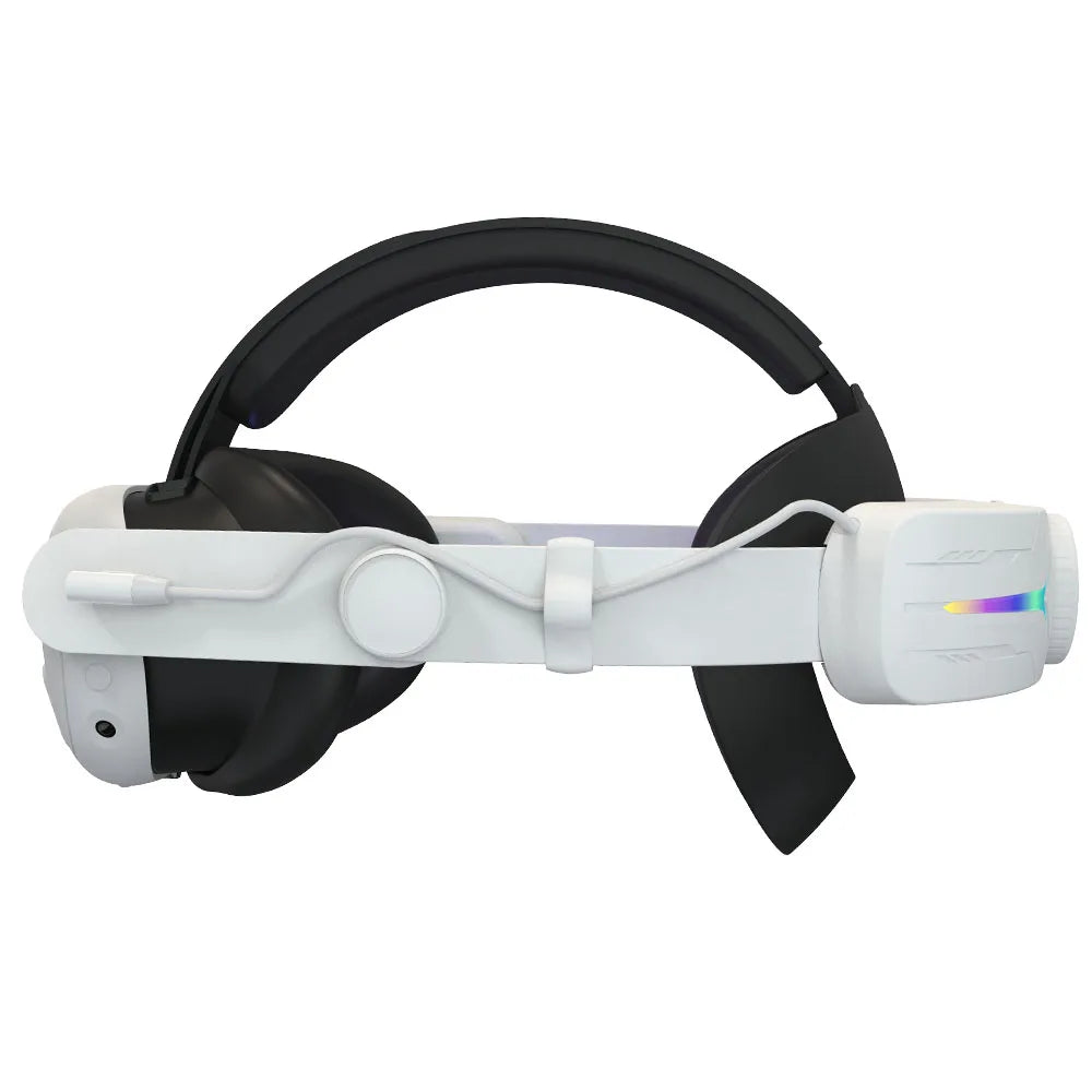 Adjustable RGB VR Head Strap with Rechargeable Battery – Comfort & Performance for VR Headsets