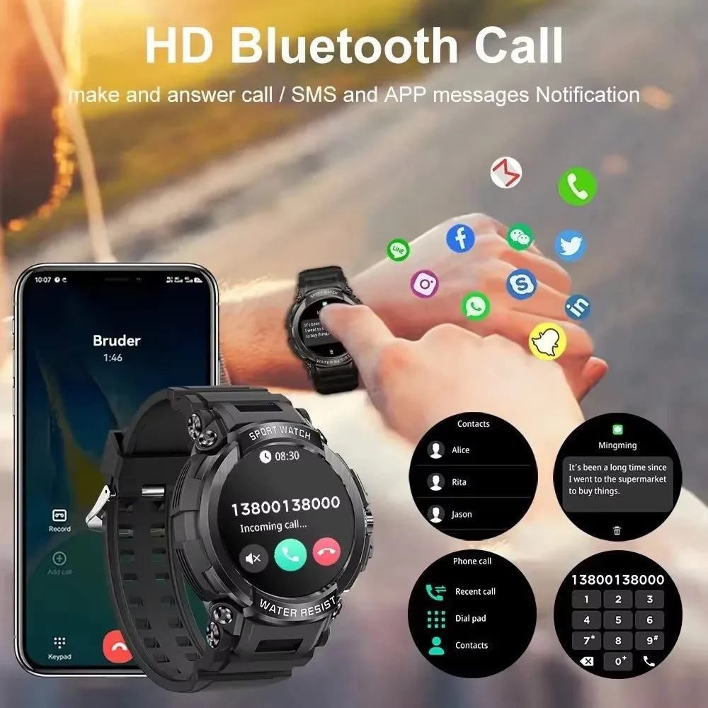 T90 Smart Watch – Bluetooth Call, GPS, 120+ Sports Modes, 600mAh Battery