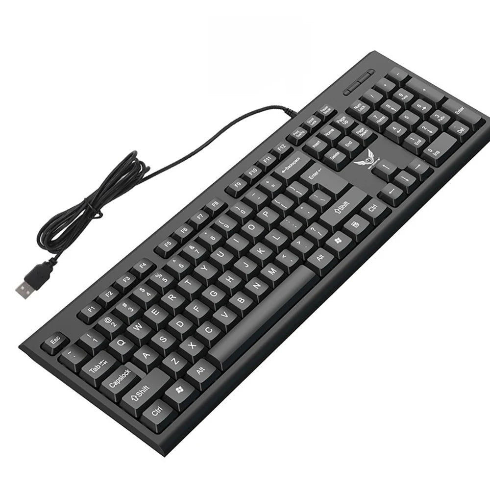 104-Key Gaming Keyboard – Mechanical Feel, RGB Backlit, Wired Ergonomic Design