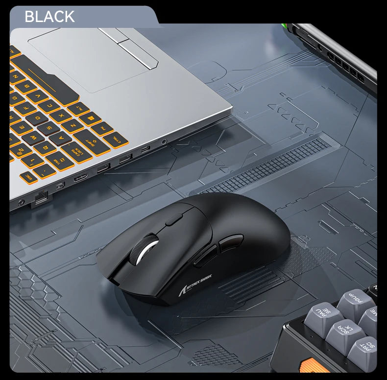 Attack Shark R1 Gaming Mouse – Tri-Mode, 18000DPI, Macro Programmable