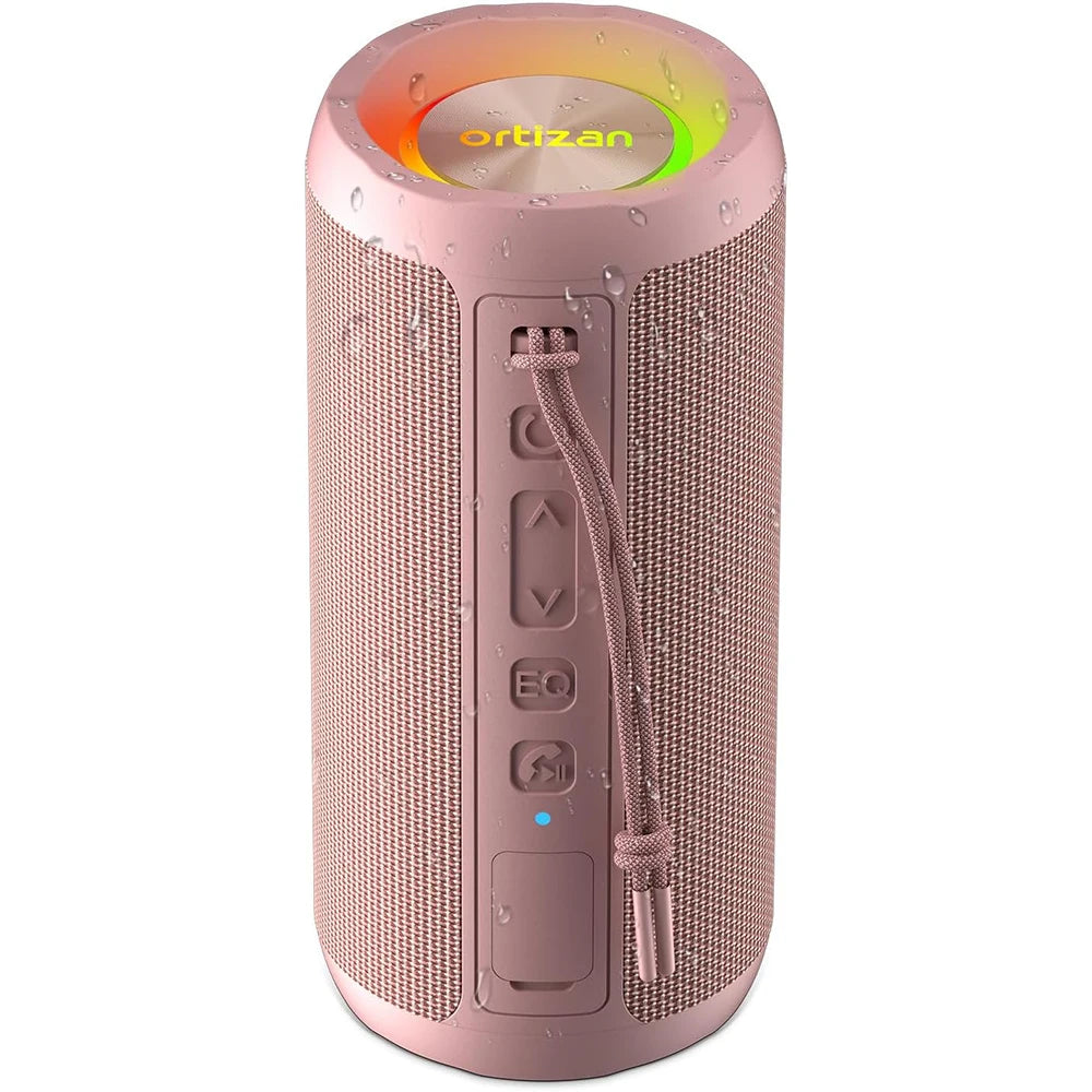 Ortizan X10 Portable Bluetooth Speaker – 24W, IPX7 Waterproof, RGB Lights