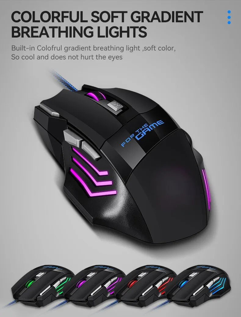 RGB Gaming Mouse – 7D Precision Wired Mouse for Laptop & PC Gamers