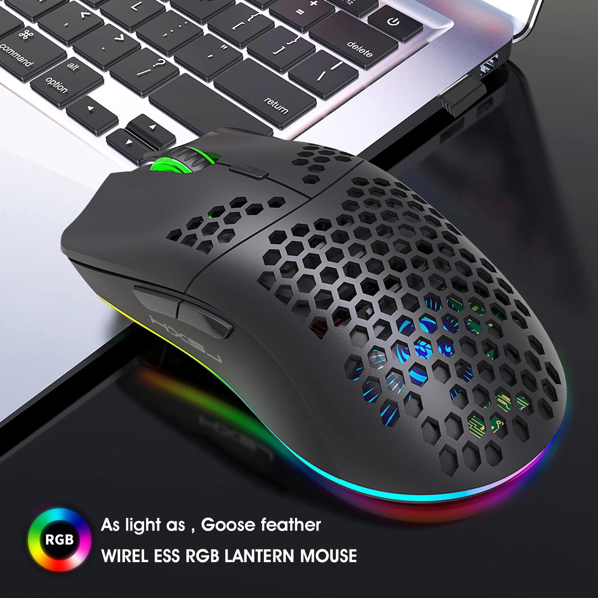 6400DPI Gaming Mouse – 6 Buttons, Macro Programming & RGB Lighting
