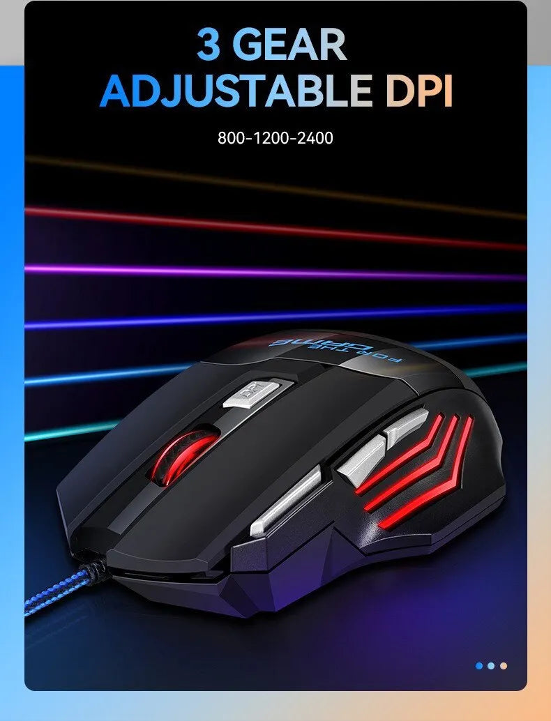 RGB Gaming Mouse – 7D Precision Wired Mouse for Laptop & PC Gamers