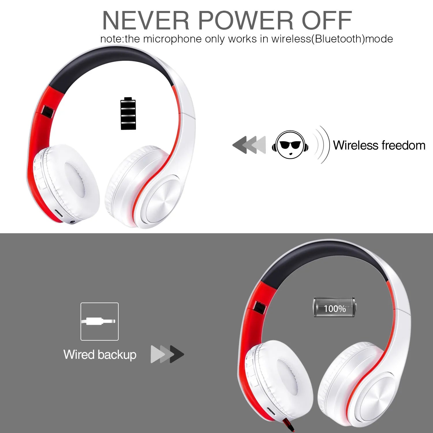 Bluetooth Sports Headphones – Stereo Sound & Foldable Design