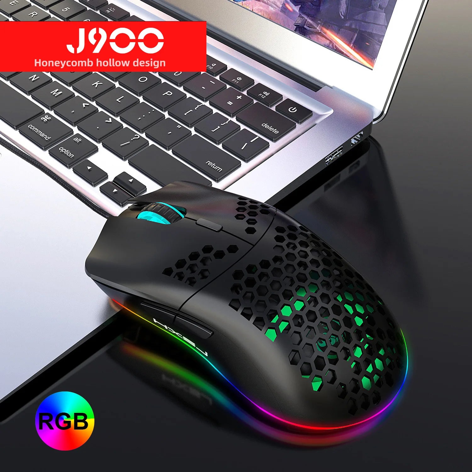6400DPI Gaming Mouse – 6 Buttons, Macro Programming & RGB Lighting
