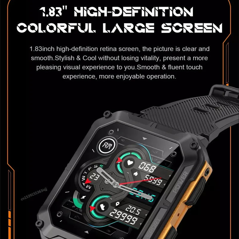 C20 Pro Sports Smartwatch – Music, Health Monitor & Bluetooth Calls