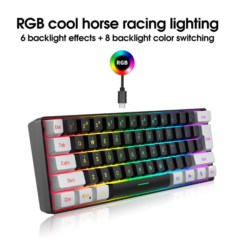RGB Gaming Keyboard – Water Resistant with Media Keys & Comfortable Typing