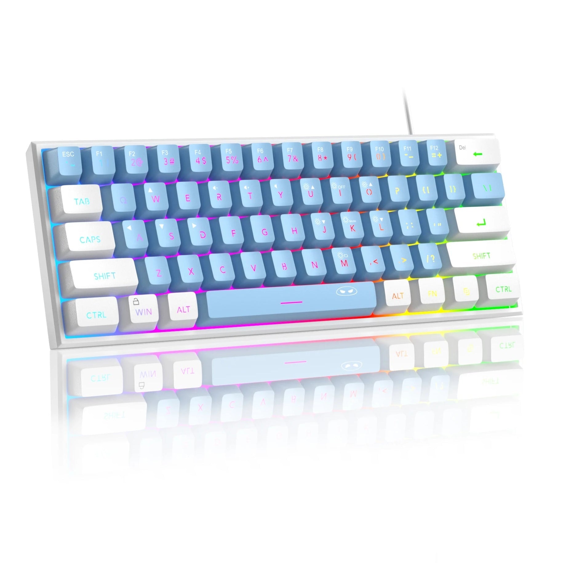 MageGee Mini 60% Gaming Keyboard – RGB Backlit, Ergonomic, Waterproof