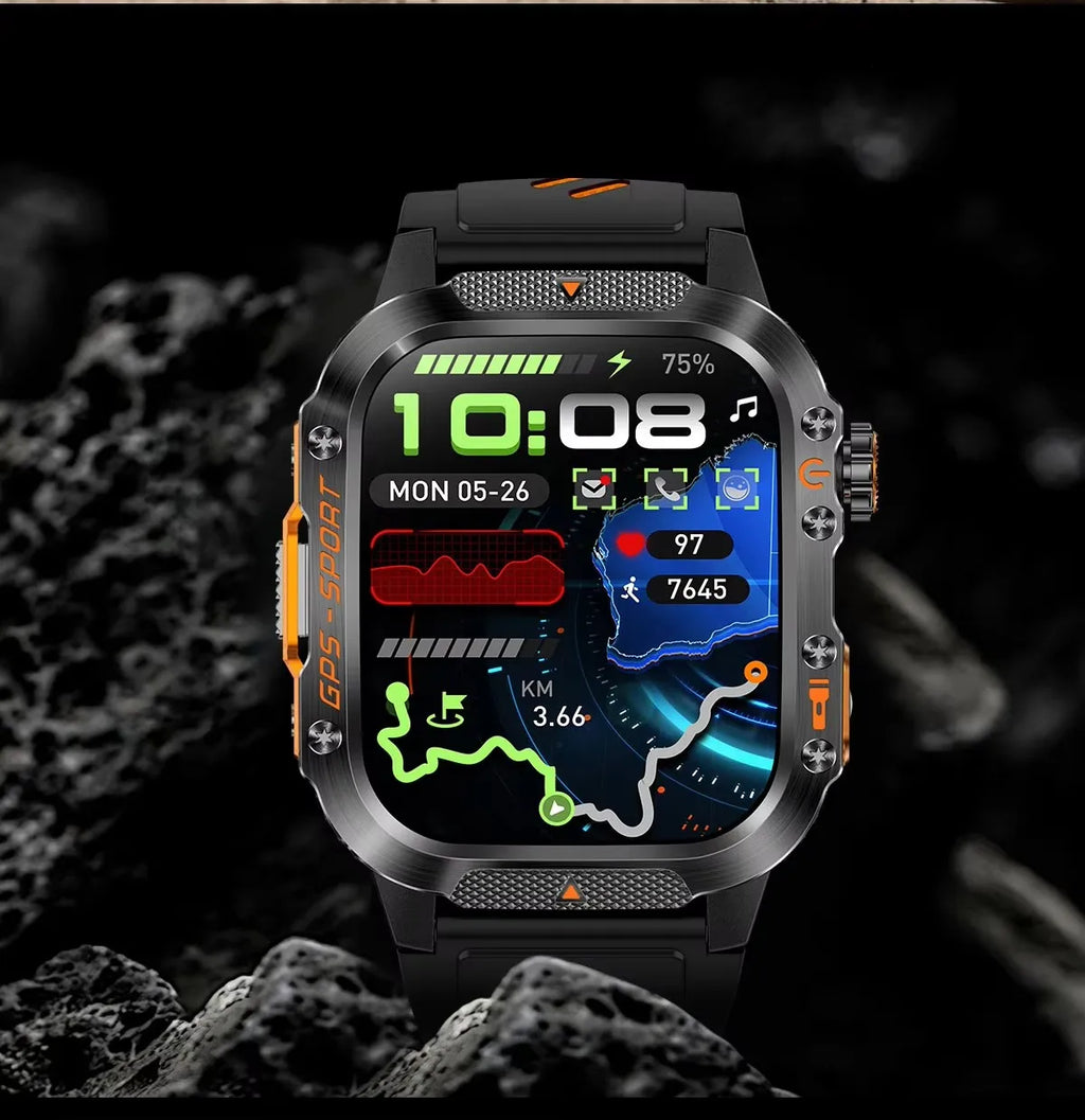HT36 Smartwatch for Men – Outdoor Sports with GPS & Compass
