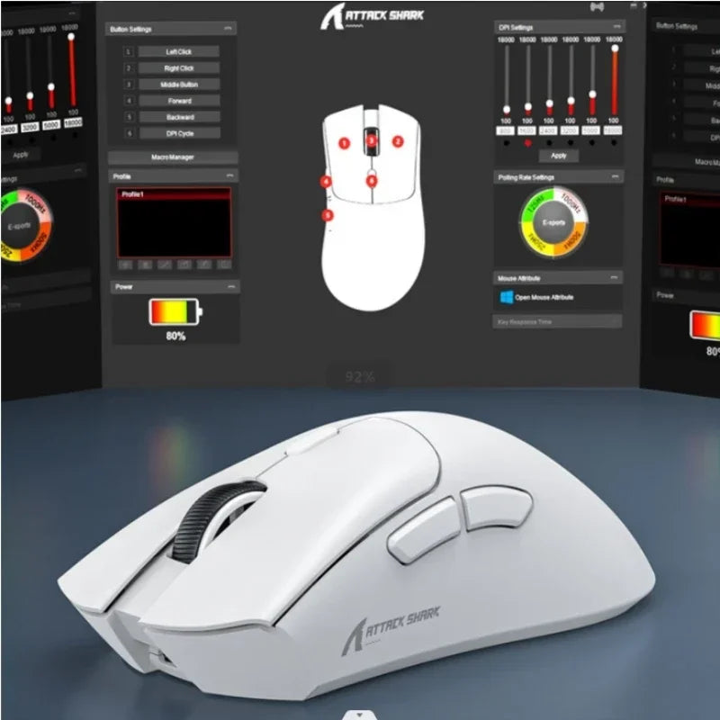 Attack Shark R1 Gaming Mouse – 18000 DPI & Ultra Response