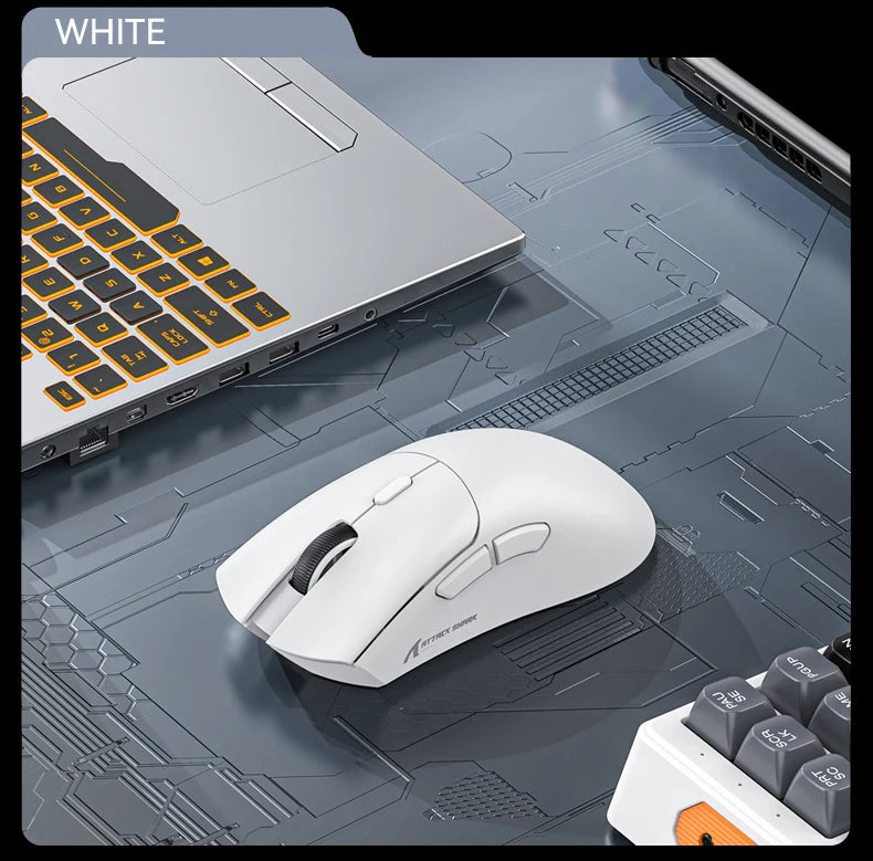 Attack Shark R1 Gaming Mouse – Tri-Mode, 18000DPI, Macro Programmable