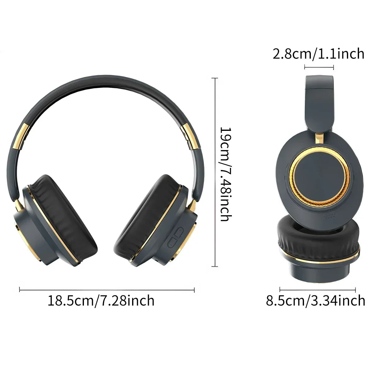 Foldable Bluetooth Sports Headset – Bass Sound, TF Card, Unique Design