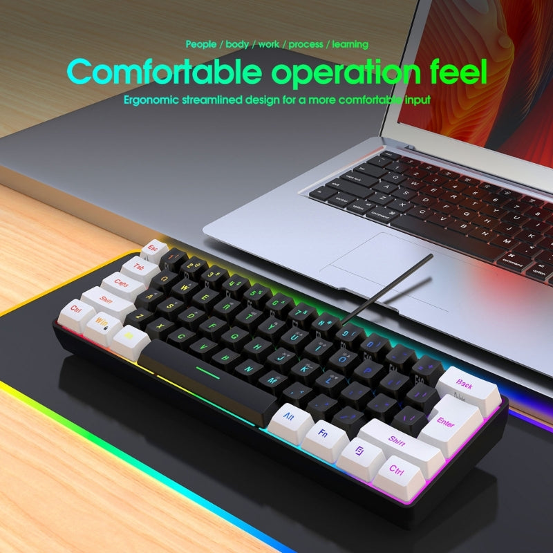 RGB Gaming Keyboard – Water Resistant with Media Keys & Comfortable Typing