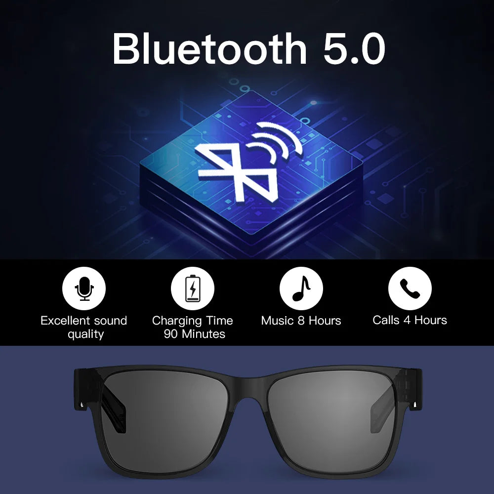KUMI Smart Glasses – IPX4 Waterproof & AI Voice Assistant
