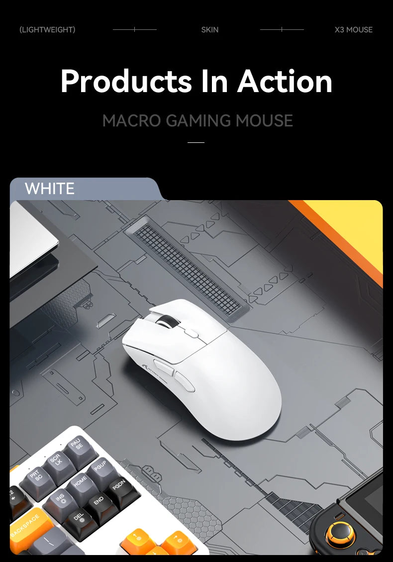 Attack Shark R1 Gaming Mouse – Tri-Mode, 18000DPI, Macro Programmable