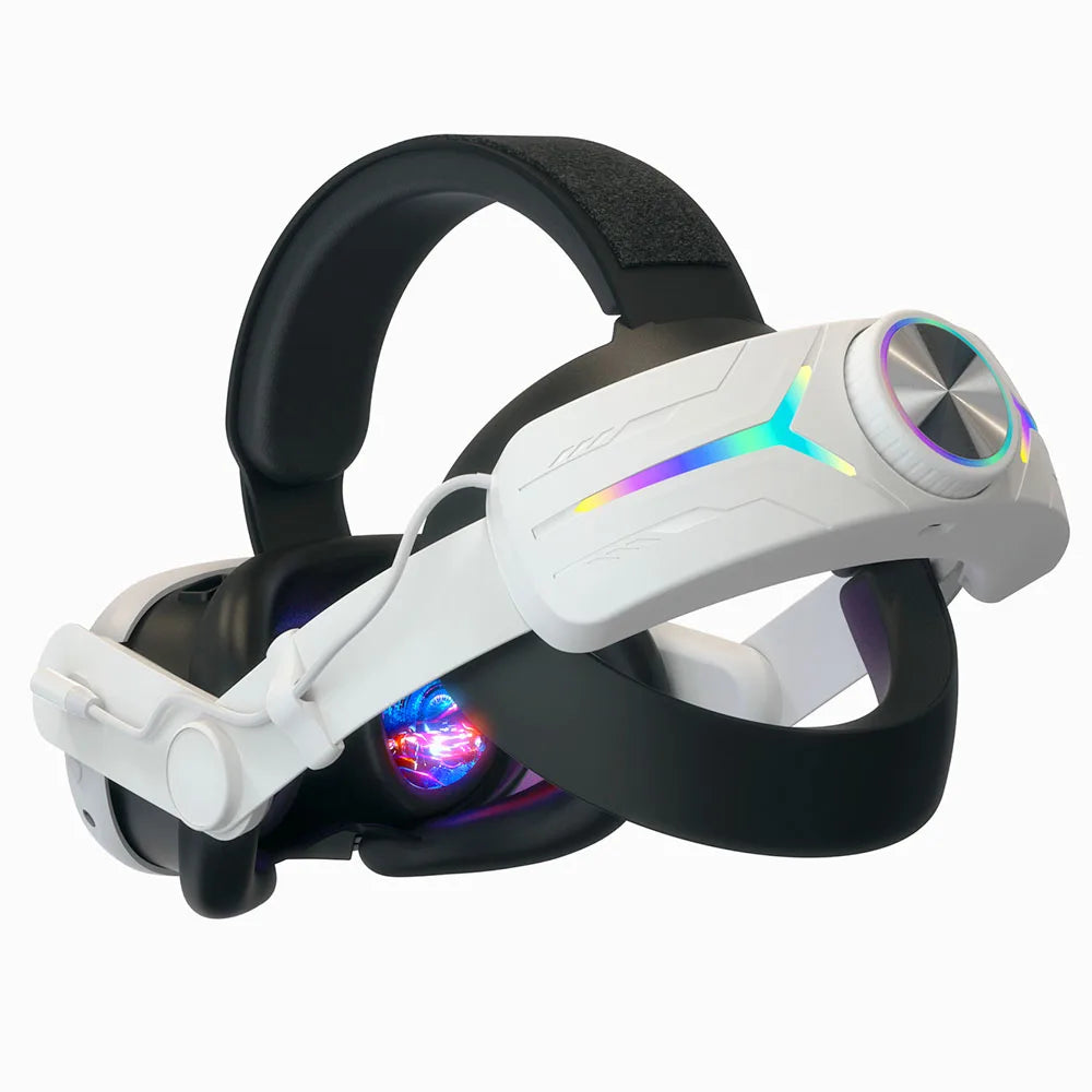 Adjustable RGB VR Head Strap with Rechargeable Battery – Comfort & Performance for VR Headsets
