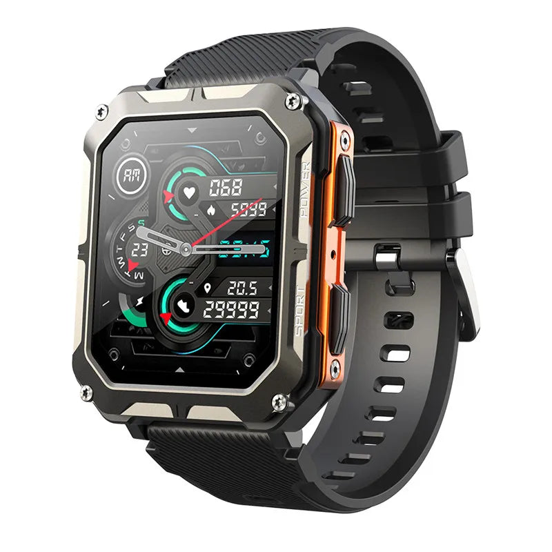C20 Pro Sports Smartwatch – Music, Health Monitor & Bluetooth Calls