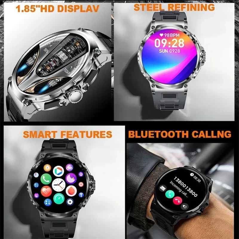 New 1.85" Ultra HD Smartwatch – GPS Tracking & Bluetooth Calls