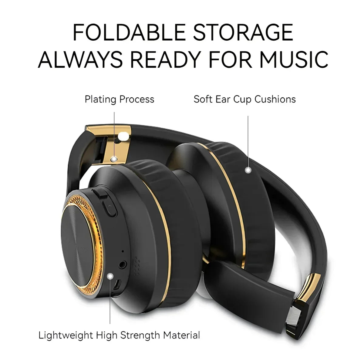 Foldable Bluetooth Sports Headset – Bass Sound, TF Card, Unique Design
