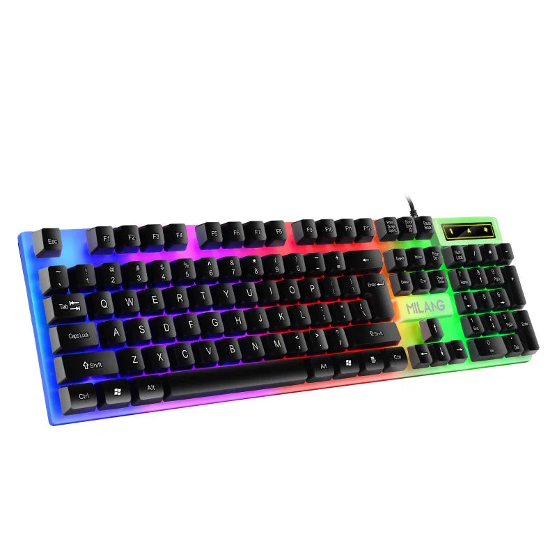 104-Key Gaming Keyboard – Mechanical Feel, RGB Backlit, Wired Ergonomic Design
