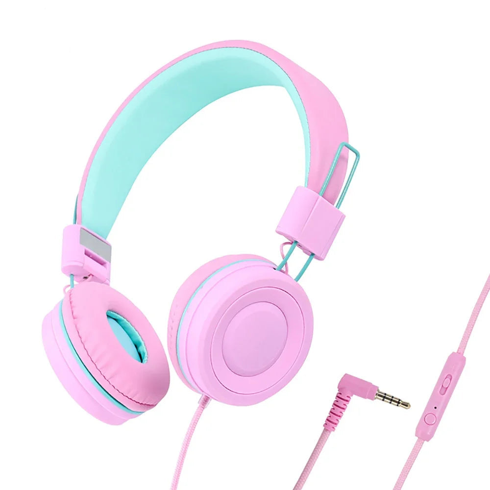 Foldable Wired Headphones – 3.5mm Jack with Mic & Stereo Sound