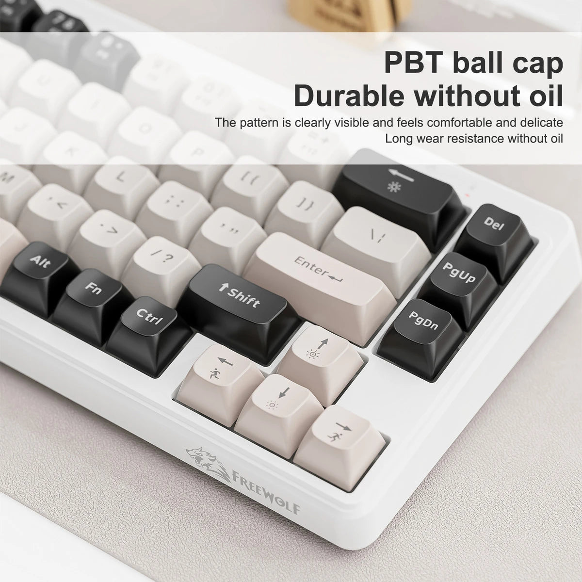 FREE WOLF M68 Tri-Mode RGB Gaming Keyboard – PBT Keycaps & Wireless Power