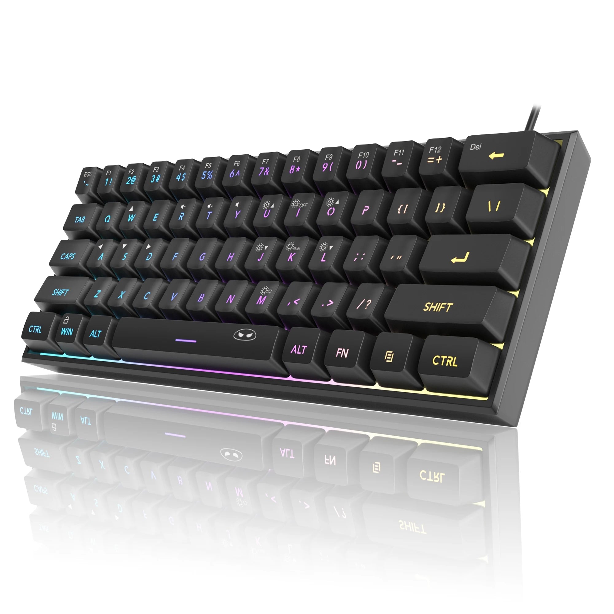 MageGee Mini 60% Gaming Keyboard – RGB Backlit, Ergonomic, Waterproof